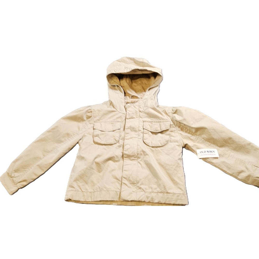 Girls Military/Utility Hooded Jacket Tan SZ 5T Casual,Winter